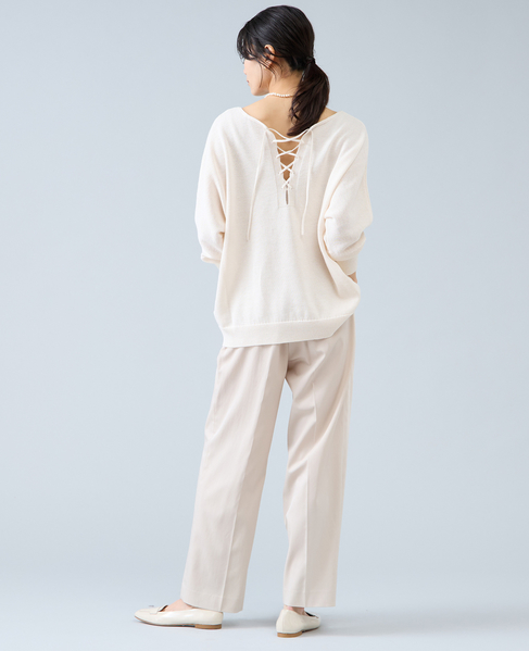 レースアップニット 詳細画像 アイボリー 9