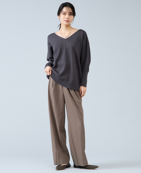 レースアップニット 詳細画像 チャコール 3