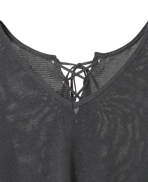 レースアップニット 詳細画像 チャコール 9