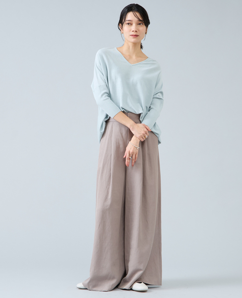 【定番】Vネックドルマンニット 詳細画像 ライトブルー 3