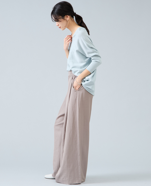 【定番】Vネックドルマンニット 詳細画像 ライトブルー 5