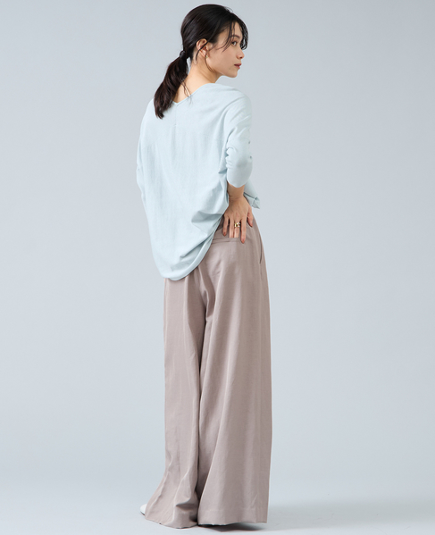 【定番】Vネックドルマンニット 詳細画像 ライトブルー 6