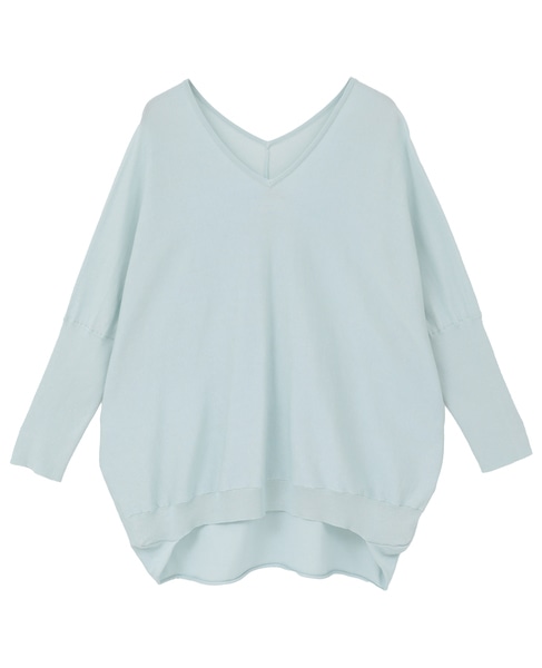 【定番】Vネックドルマンニット 詳細画像 ライトブルー 7