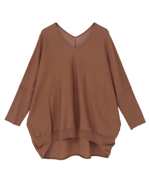 【定番】Vネックドルマンニット 詳細画像 ブラウン 11
