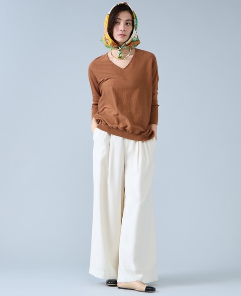 【定番】Vネックドルマンニット 詳細画像 ブラウン 4