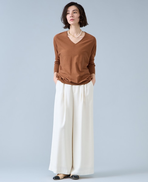 【定番】Vネックドルマンニット 詳細画像 ブラウン 6
