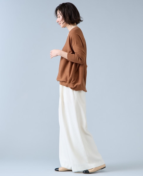 【定番】Vネックドルマンニット 詳細画像 ブラウン 9