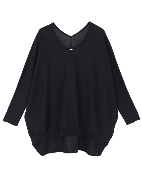 【定番】Vネックドルマンニット 詳細画像 ネイビー 8