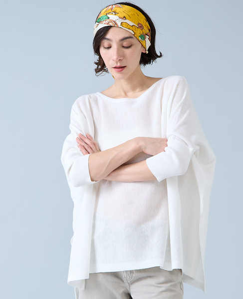 ワイドドルマンオーバーニット 詳細画像 アイボリー 3