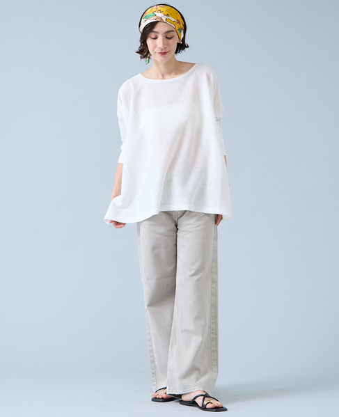 ワイドドルマンオーバーニット 詳細画像 アイボリー 4