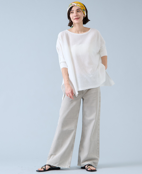 ワイドドルマンオーバーニット 詳細画像 アイボリー 5