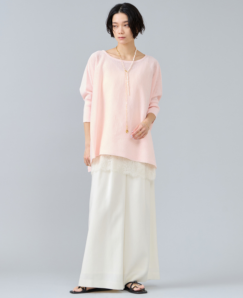 ワイドドルマンオーバーニット 詳細画像 ライトピンク 3