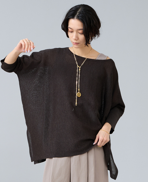 ワイドドルマンオーバーニット 詳細画像 チャコールグレー 1