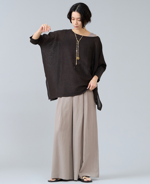 ワイドドルマンオーバーニット 詳細画像 チャコールグレー 2