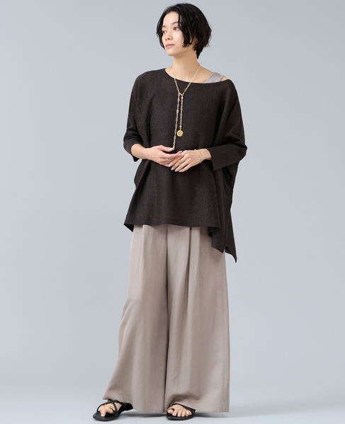 ワイドドルマンオーバーニット 詳細画像 チャコールグレー 4