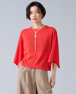 クロップドワイドニット