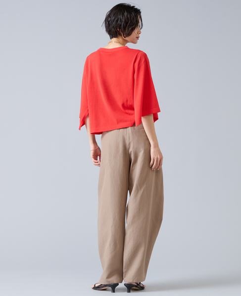 クロップドワイドニット 詳細画像 レッド 6