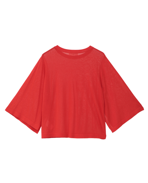 クロップドワイドニット 詳細画像 レッド 8