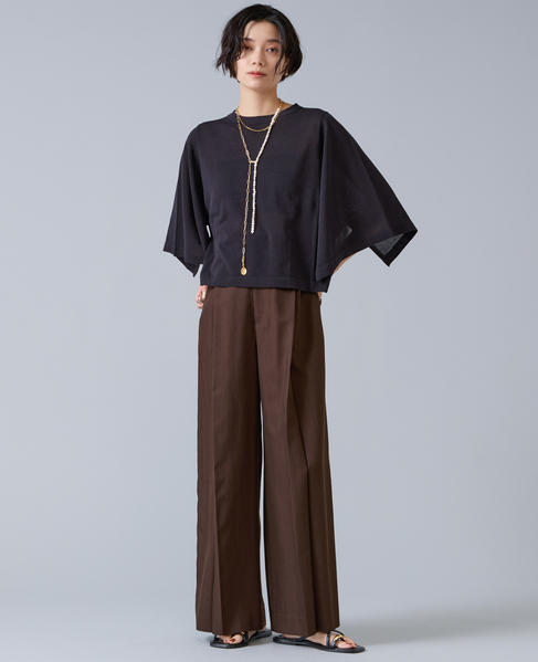 クロップドワイドニット 詳細画像 ブラック 3