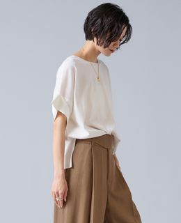 【定番】袖サテンニット