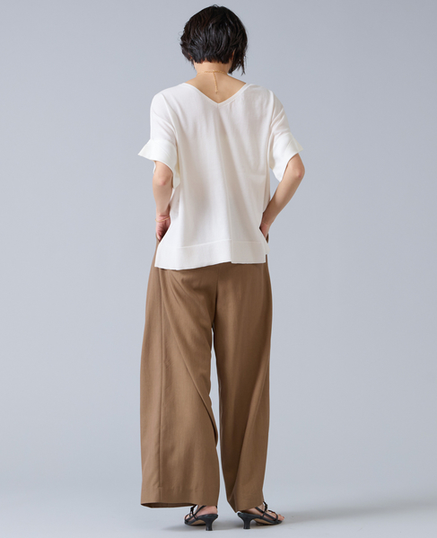 【定番】袖サテンニット 詳細画像 ホワイト 5