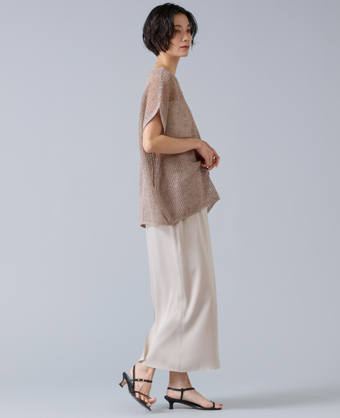 マルチウェイメッシュスリッニット 詳細画像 ベージュ 10