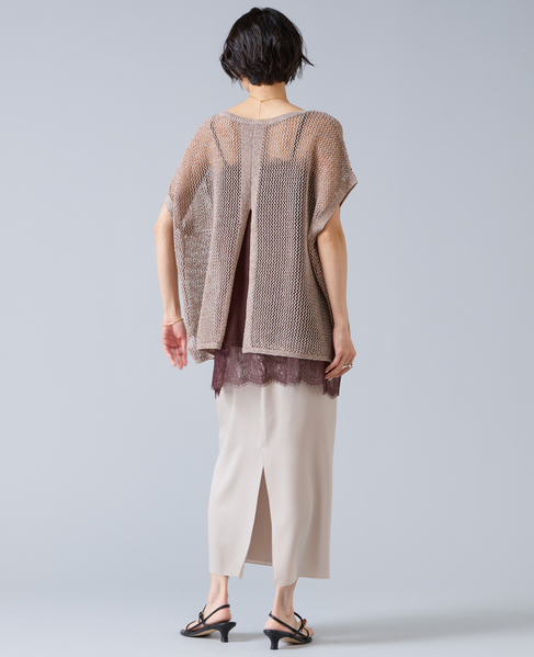 マルチウェイメッシュスリッニット 詳細画像 ベージュ 6