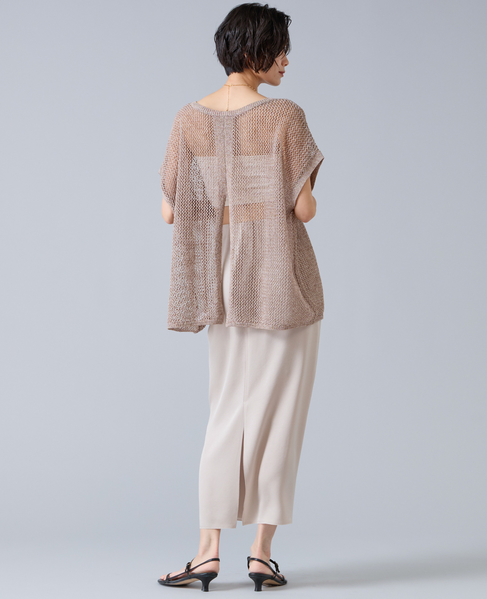 マルチウェイメッシュスリッニット 詳細画像 ベージュ 9