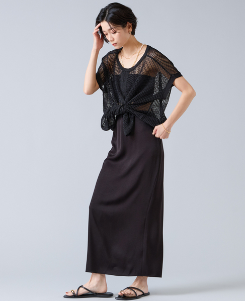 マルチウェイメッシュスリッニット 詳細画像 ブラック 10