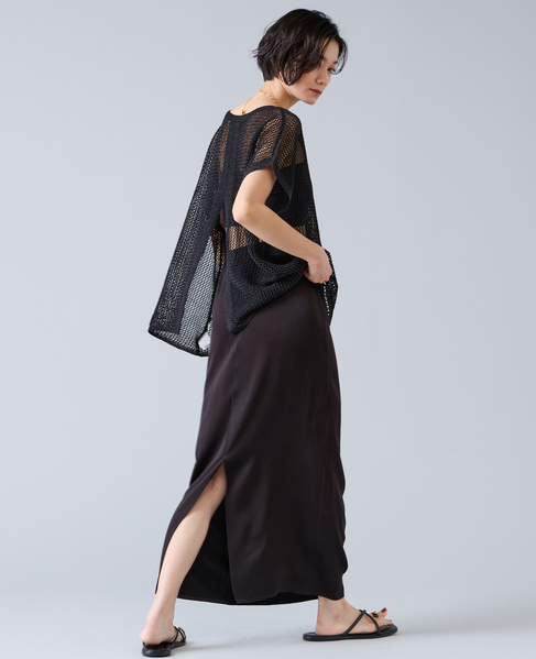 マルチウェイメッシュスリッニット 詳細画像 ブラック 2