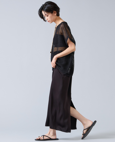 マルチウェイメッシュスリッニット 詳細画像 ブラック 6