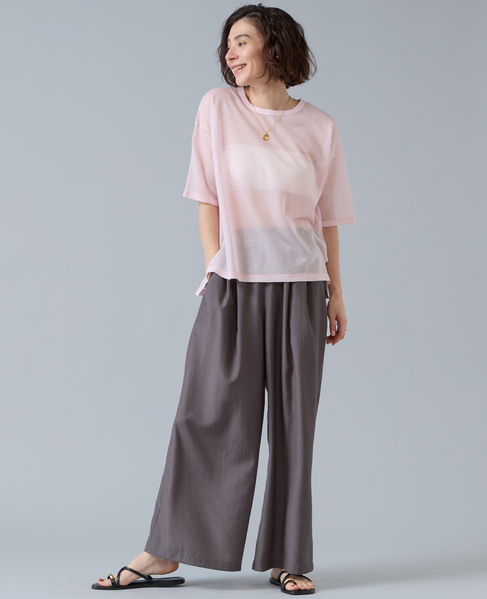 シアーニットトップス 詳細画像 ピンク 3