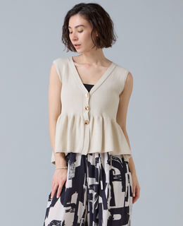 ペプラムニットサマーベスト