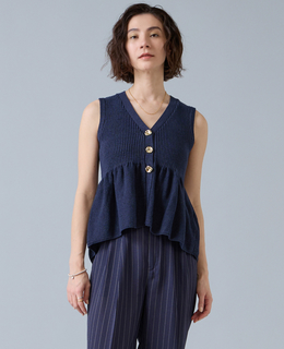 ペプラムニットサマーベスト