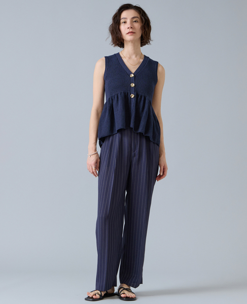 ペプラムニットサマーベスト 詳細画像 ネイビー 2