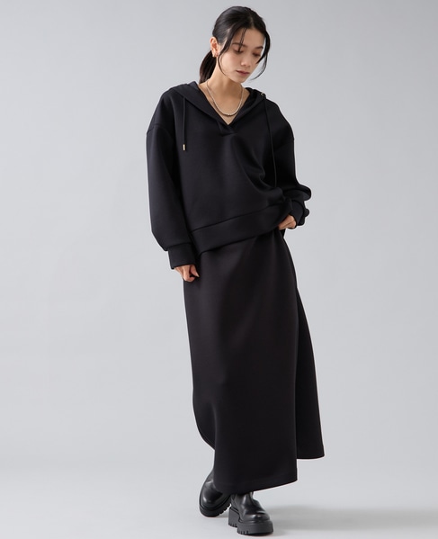 ダンボールセミフレアスカート 詳細画像 ブラック 2