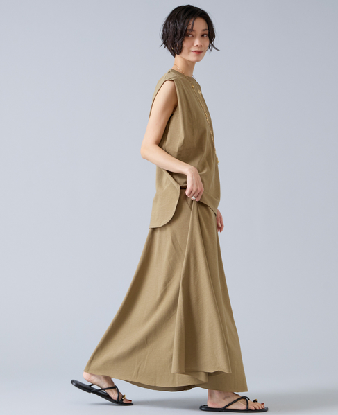 【定番】カットソーフレアスカート 詳細画像 キャメル 1