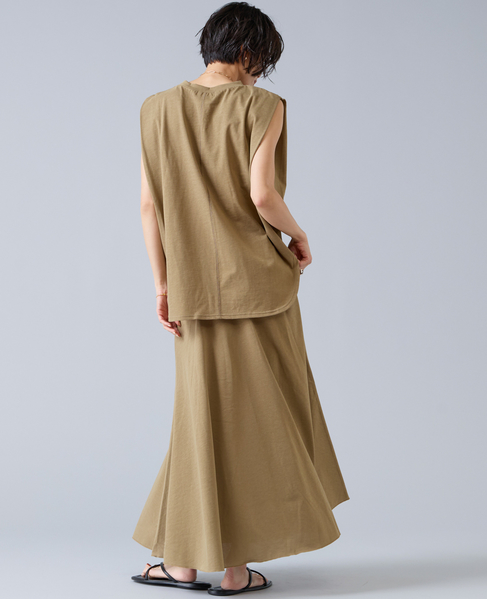 【定番】カットソーフレアスカート 詳細画像 キャメル 5