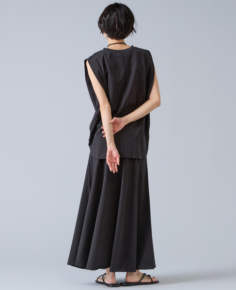 【定番】カットソーフレアスカート 詳細画像 チャコールグレー 7