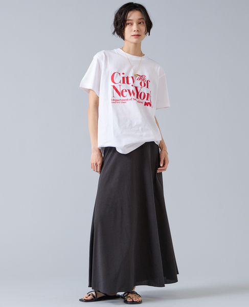 【定番】カットソーフレアスカート 詳細画像 チャコールグレー 8