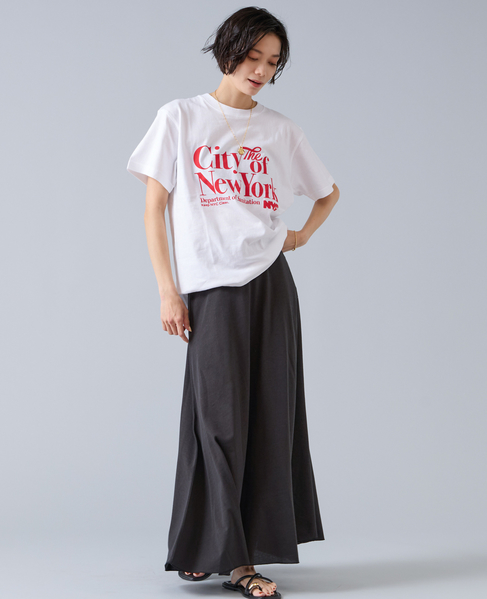 【定番】カットソーフレアスカート 詳細画像 チャコールグレー 9