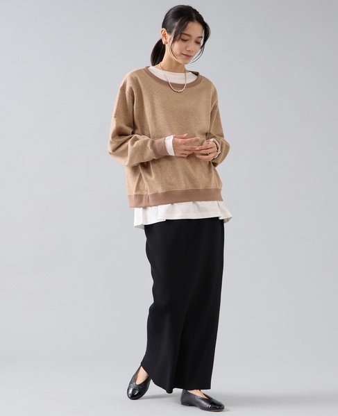 ラメ裏毛プルオーバー 詳細画像 ベージュ 3