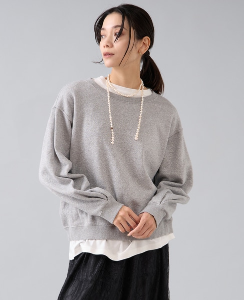 ラメ裏毛プルオーバー 詳細画像 杢グレー 2