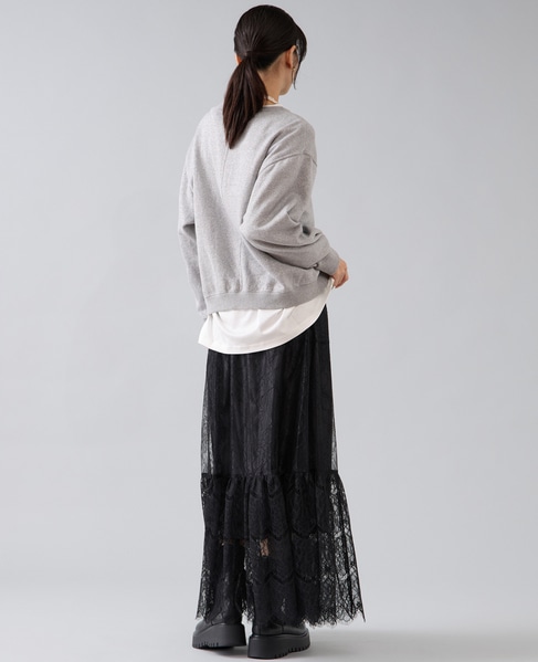 ラメ裏毛プルオーバー 詳細画像 杢グレー 6