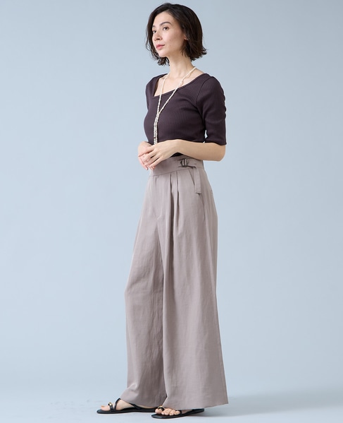 アシンメトリーネック2WAYテレコプルオーバー 詳細画像 ブラウン 3