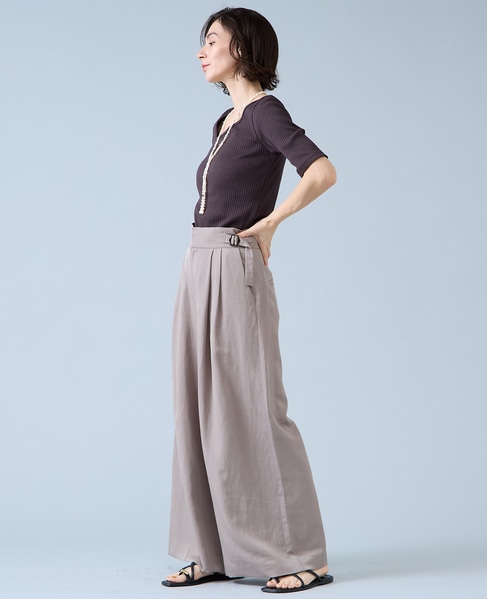 アシンメトリーネック2WAYテレコプルオーバー 詳細画像 ブラウン 4