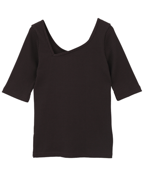 アシンメトリーネック2WAYテレコプルオーバー 詳細画像 ブラウン 9