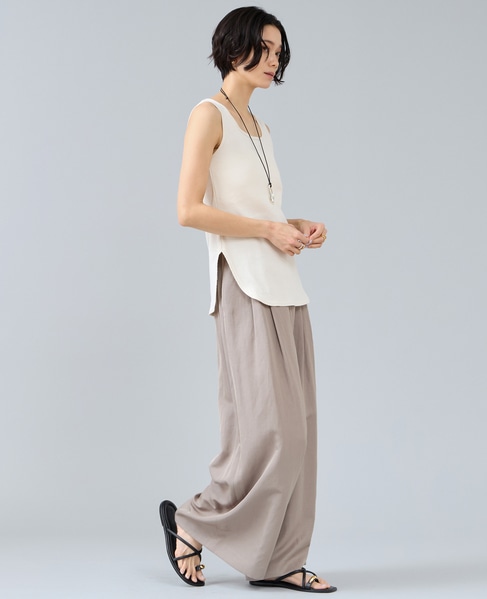 【定番】前後2WAYテレコタンクトップ 詳細画像 アイボリー 3