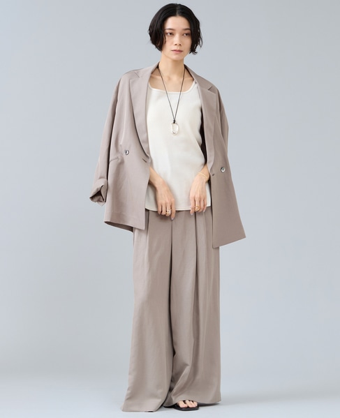 【定番】前後2WAYテレコタンクトップ 詳細画像 アイボリー 4