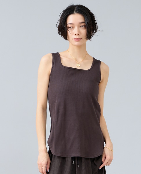 【定番】前後2WAYテレコタンクトップ 詳細画像 ブラウン 1